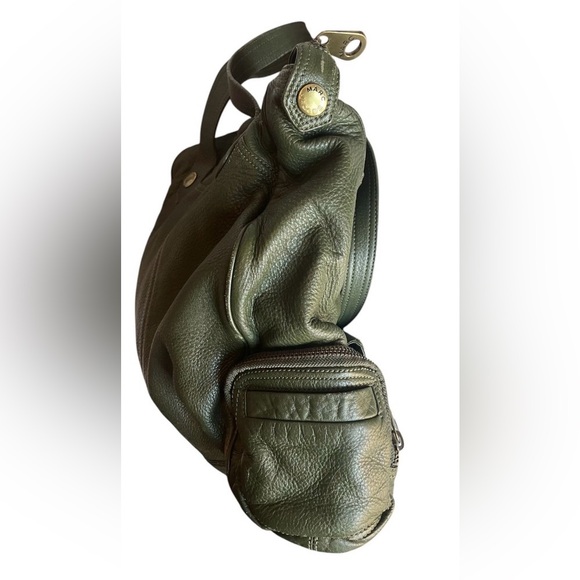 Marc Jacobs LRG Vintage Green Leather Shoulder Bag, Green Pebbled Leather-EUC main image 8